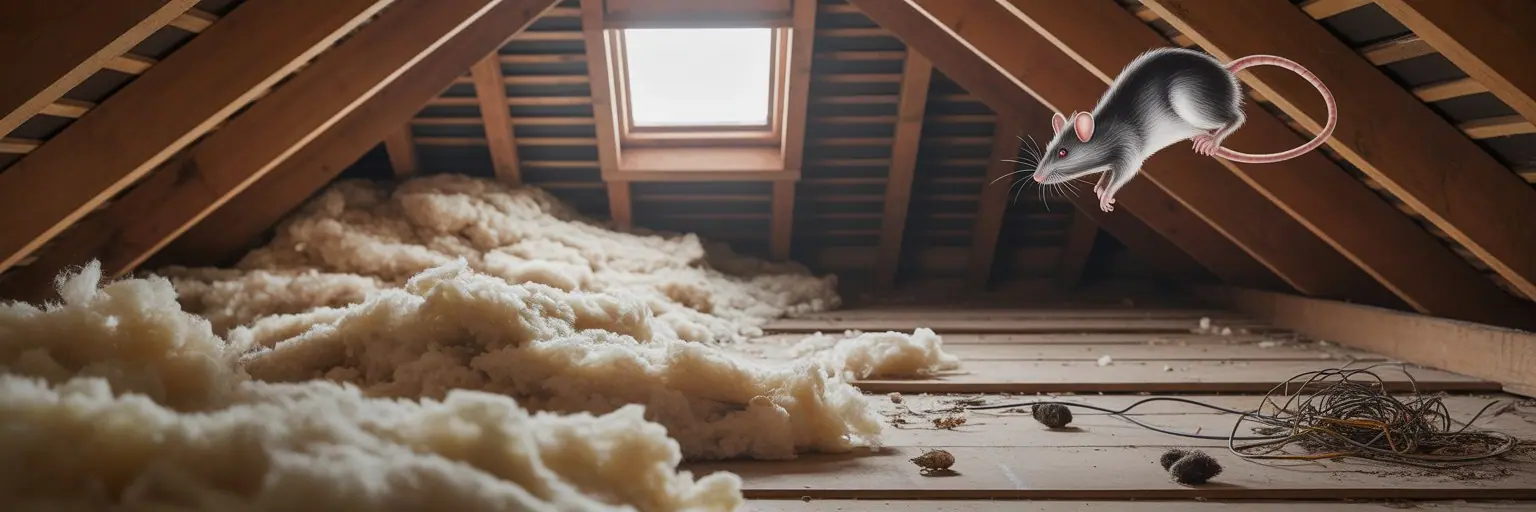 Rat in attic insulation