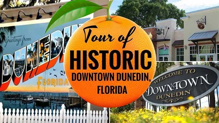 Historic downtown Dunedin, Florida collage