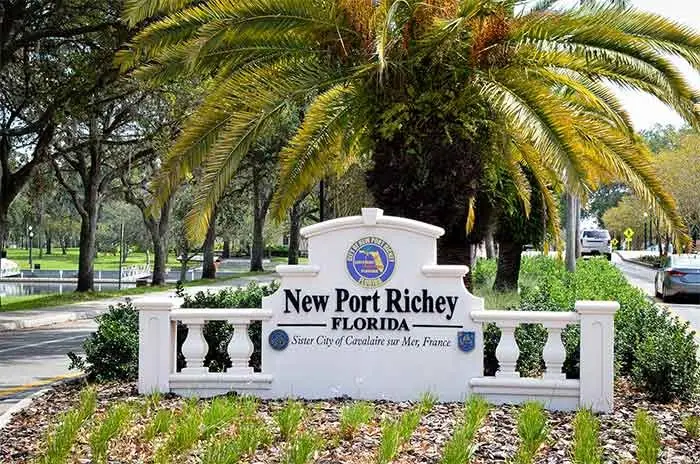 New Port Richey, Florida welcome sign